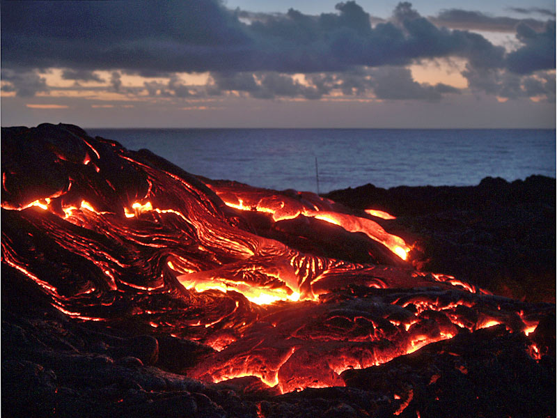 lava at Volcanoes