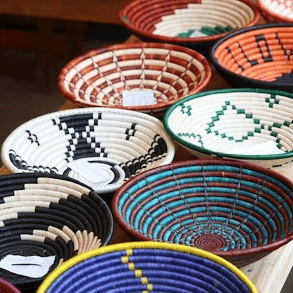 Cultural baskets with 4x4 Car Rental Rwanda