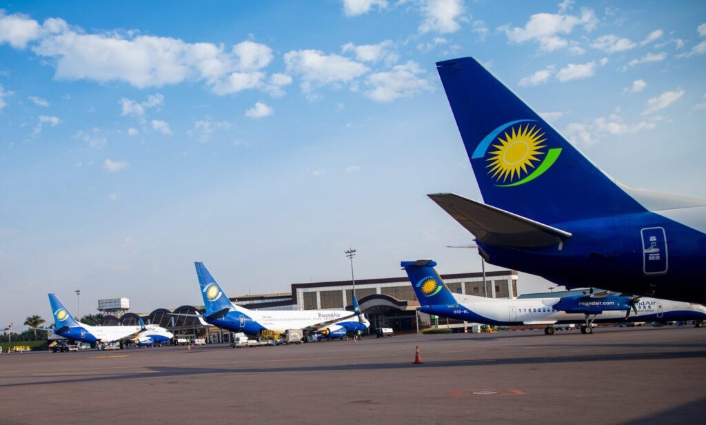 Driver meeting arriving passengers at Kigali International Airport
